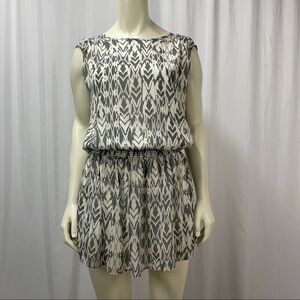 Gap Chevron Print Mini Dress Elastic Waist Sleeveless, Size XS